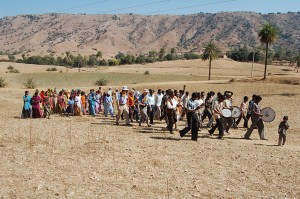 Procession in to the Village